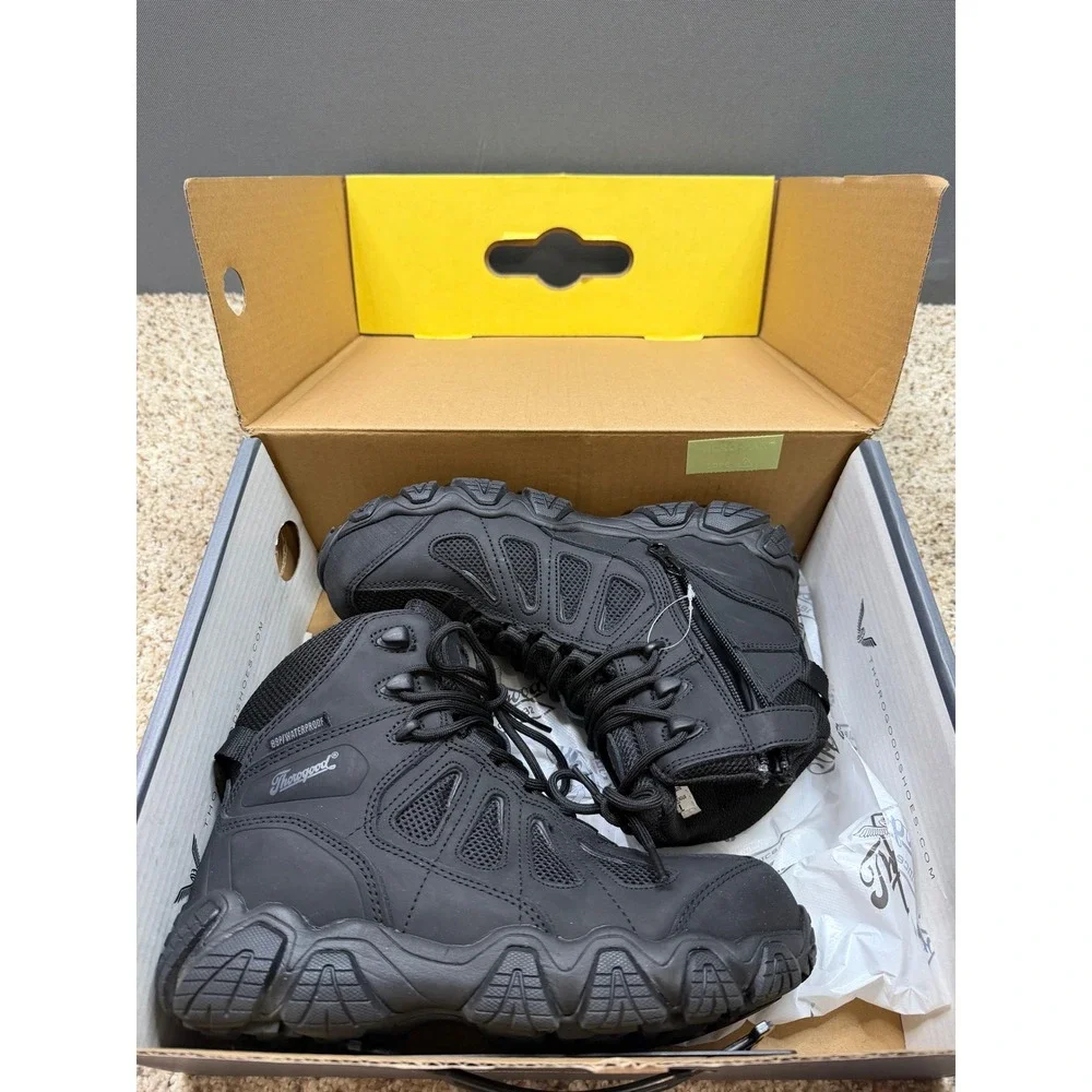 Thorogood Gen-flex2‎ Tactical Boots Men's Black Composite Toe Side Zip 6M